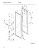 REFRIGERATOR DOOR Diagram and Parts List for GLHS67SEPW0  Frigidaire Refrigerator