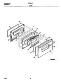 DOOR Diagram and Parts List for FEF389WFSB  Frigidaire Range