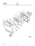 DOOR Diagram and Parts List for FEF352AUF  Frigidaire Range