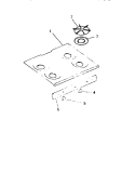 COOK TOP, KNOBS Diagram and Parts List for G24CL0  Frigidaire Range