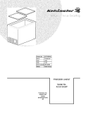 COVER Diagram and Parts List for KCG130GW2  Kelvinator Freezer