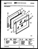 DOOR PARTS Diagram and Parts List for GF620HXD4  Frigidaire Range