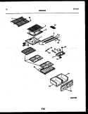 SHELVES AND SUPPORTS Diagram and Parts List for PRT154MCD2  Frigidaire Refrigerator