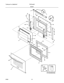 DOOR Diagram and Parts List for FGGS3065KBA  Frigidaire Range