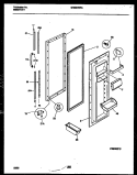REFRIGERATOR DOOR PARTS Diagram and Parts List for GRS24WRAD0  Gibson Refrigerator