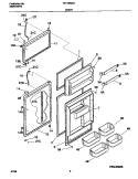 DOOR Diagram and Parts List for FRT18NNGD1  Frigidaire Refrigerator