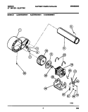 MOTOR, FAN HSG., EXHAUST DUCT Diagram and Parts List for GDE546RBS1  Gibson Dryer