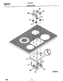 CONTROL PANEL Diagram and Parts List for FEC3X7XAB6  Frigidaire Cooktop