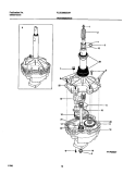 TRANSMISSION Diagram and Parts List for FLXE6960EW1  Frigidaire Washer Dryer Combo