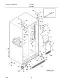 CABINET Diagram and Parts List for PLHS239ZDBH  Frigidaire Refrigerator
