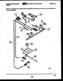 BURNER, MANIFOLD AND GAS CONTROL Diagram and Parts List for GF300ND2  Frigidaire Range