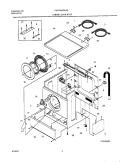 WSHR CAB, DOOR Diagram and Parts List for FWTR645RHS0  Frigidaire Washer