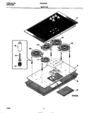 BODY / TOP Diagram and Parts List for FEC6X9XCC1  Frigidaire Cooktop