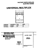 COVER Diagram and Parts List for MEF302PBWK  Frigidaire Range