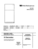 COVER Diagram and Parts List for WRT21MG3AQ2  Westinghouse Refrigerator