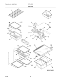 SHELVES Diagram and Parts List for FRT21LR8DKA  Frigidaire Refrigerator