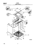P17R0010 WSHR CAB, TOP Diagram and Parts List for FLXE52RBT8  Frigidaire Washer Dryer Combo