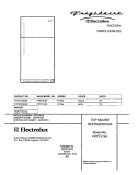COVER Diagram and Parts List for FRT21C5AW6  Frigidaire Refrigerator