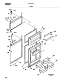 DOOR Diagram and Parts List for FRT18INLHD1  Frigidaire Refrigerator