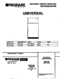 COVER Diagram and Parts List for MRT18TRED2  Frigidaire Refrigerator