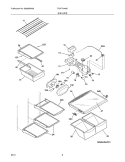 SHELVES Diagram and Parts List for FGHT1846KP5  Frigidaire Refrigerator