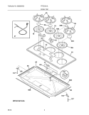 MAINTOP Diagram and Parts List for FFGC3613LBA  Frigidaire Cooktop