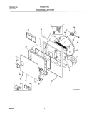FRNT PNL, DOOR Diagram and Parts List for FDG8974HW0  Frigidaire Dryer