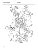 OVEN / CABINET Diagram and Parts List for CPLMV169DCD  Frigidaire Microwave