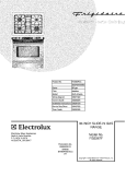 COVER Diagram and Parts List for FGS367FCC  Frigidaire Range