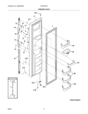 FREEZER DOOR Diagram and Parts List for FRS26LF8CW4  Frigidaire Refrigerator