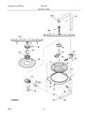 MOTOR & PUMP Diagram and Parts List for FDB510CFS0  Frigidaire Dishwasher