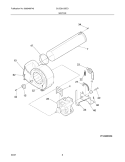 MOTOR Diagram and Parts List for GLGQ2152EE1  Frigidaire Dryer