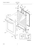 DOOR Diagram and Parts List for E24WC75HSS0  Electrolux Wine and Beverage Cooler