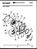 DOOR PARTS Diagram and Parts List for DE150KDD4  Frigidaire Dryer