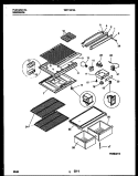 SHELVES AND SUPPORTS Diagram and Parts List for WRT18CVAW1  Frigidaire Refrigerator