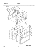 DOOR Diagram and Parts List for FEB30S5ABB  Frigidaire Wall Oven
