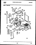 LOWER BODY PARTS Diagram and Parts List for 72-3981-23-01  Tappan Range