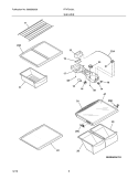 SHELVES Diagram and Parts List for FFHT2126LS2  Frigidaire Refrigerator