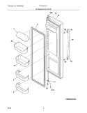 REFRIGERATOR DOOR Diagram and Parts List for FPHS2387KF1  Frigidaire Refrigerator