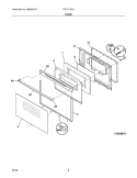 DOOR Diagram and Parts List for FEF317HSA  Frigidaire Range