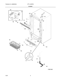 CABINET Diagram and Parts List for LFFU1424DW6  Frigidaire Freezer