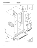 CABINET Diagram and Parts List for PHSC239DSB7  Frigidaire Refrigerator