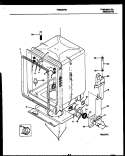 TUB AND FRAME PARTS Diagram and Parts List for FDB884RBB0  Frigidaire Dishwasher