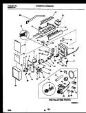 ICE MAKER AND INSTALLATION PARTS Diagram and Parts List for MRS22WRAW0  Frigidaire Refrigerator