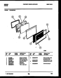 DOOR PARTS Diagram and Parts List for CEC3S5WXD  Gibson Range