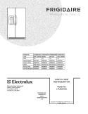 COVER Diagram and Parts List for LFUS2613LE0  Frigidaire Refrigerator