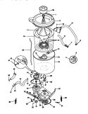 MOTOR / TUB Diagram and Parts List for GWX223RBW2  Gibson Washer