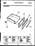DRAWER PARTS Diagram and Parts List for 30-3982-23-01  Tappan Range