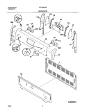 BACKGUARD Diagram and Parts List for FEF336ASG  Frigidaire Range