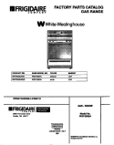 COVER Diagram and Parts List for WGF350SAWD  Frigidaire Range